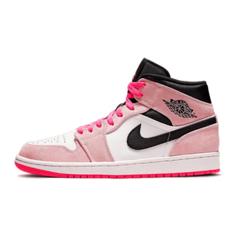 852542-801 AJ1中帮 粉黑白-莆田鞋