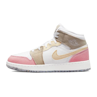 DJ0338-100(帆布) AJ1中帮 粉卡其-莆田鞋