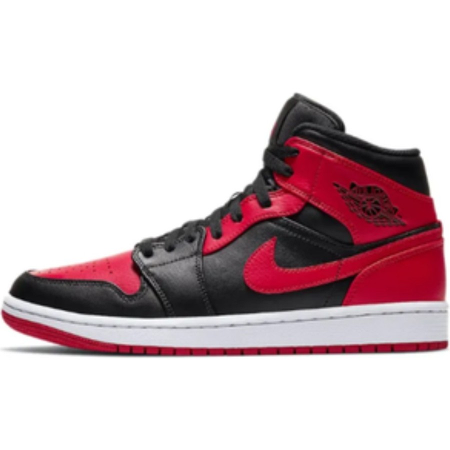 554724-074 AJ1中帮 黑红-莆田鞋