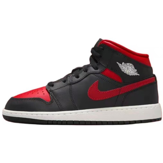 DQ8423-067 AJ1中帮/黑红-莆田鞋