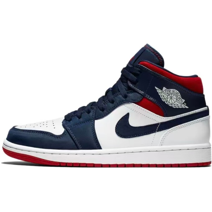 852542-104 AJ1中帮/白蓝-莆田鞋
