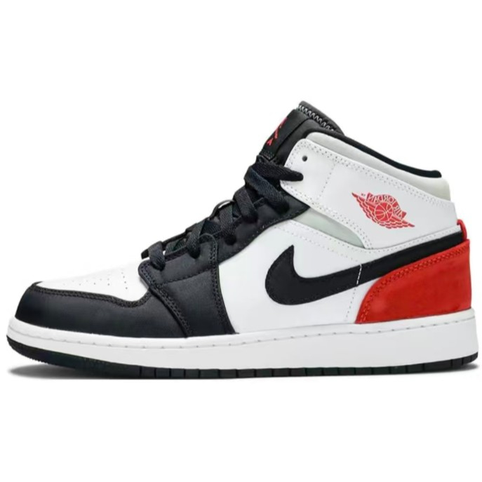 BQ6931-100 AJ1中帮/黑白红-莆田鞋