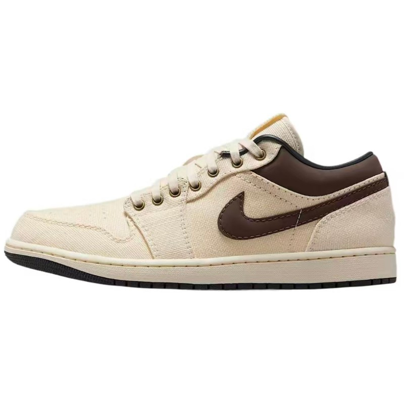 IB8058-110 AJ1低帮 米黄麻布-莆田鞋