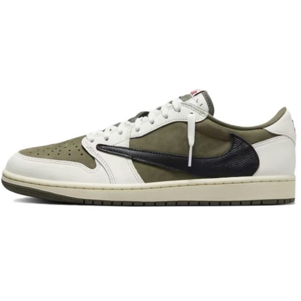 DM7866-200 AJ1低帮倒钩 米绿色8.0-莆田鞋