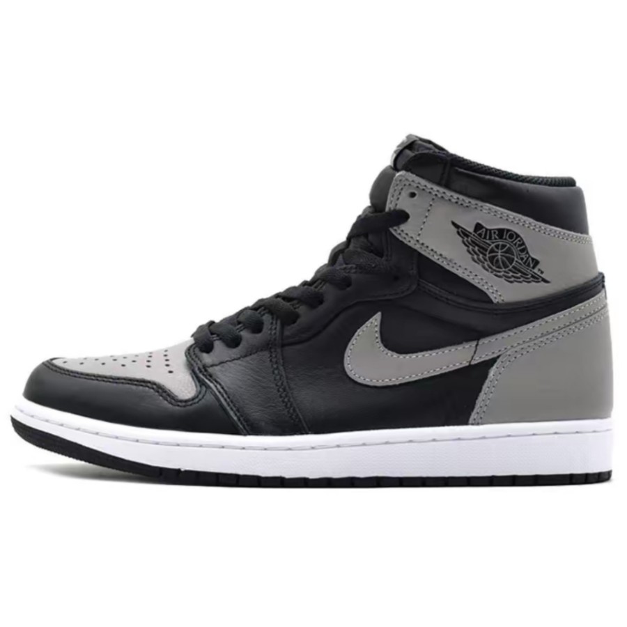 555088-013 AJ1高帮 黑灰-莆田鞋
