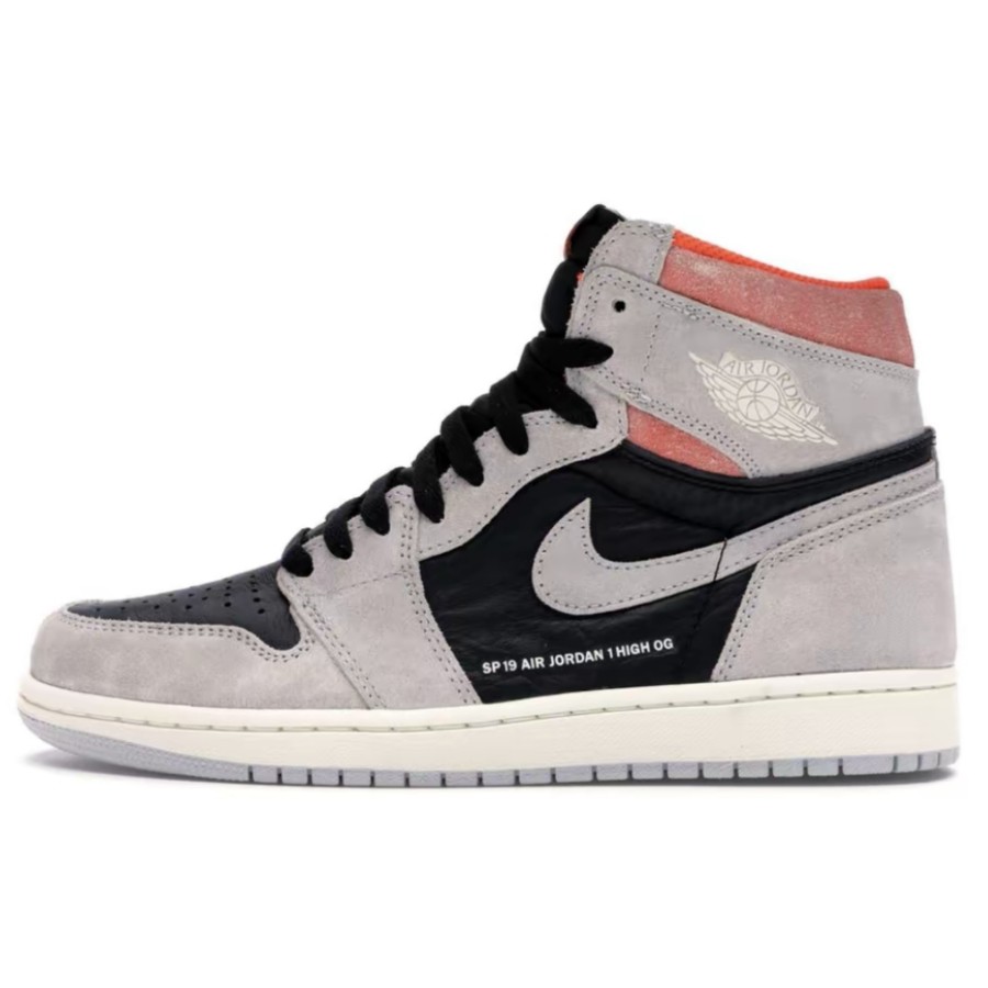 555088-018 AJ1高帮 灰麂皮-莆田鞋