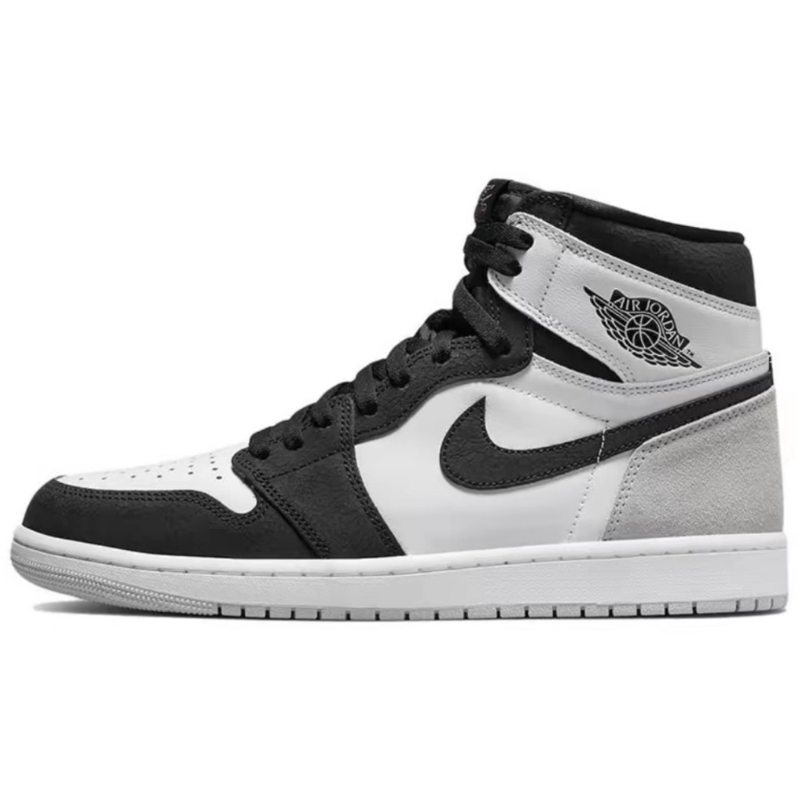 555088-108 AJ1高帮 黑灰脚趾-莆田鞋